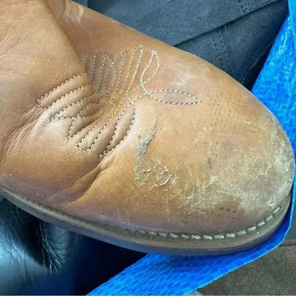 Cowboy boots in tan  9.5M western cowboy - Picture 7 of 7
